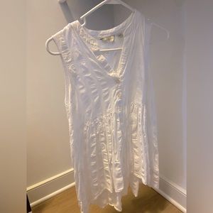 White Button Down Tank - XS